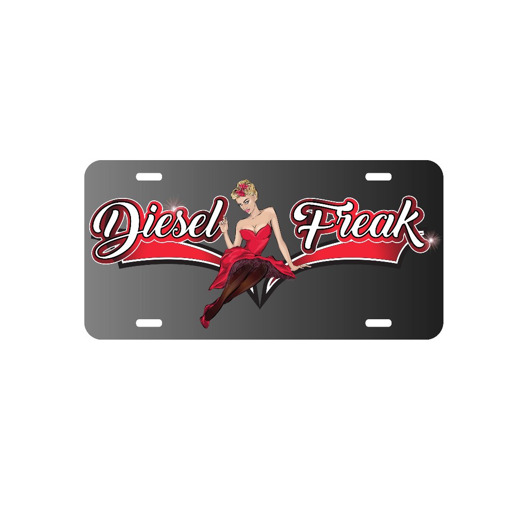 KWhopper Pin-Up License Plate - Diesel Freak