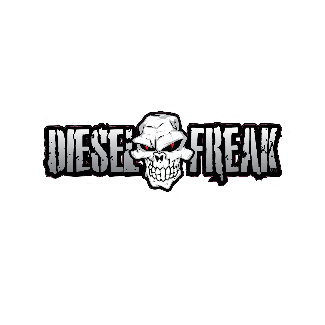 Long DF Skull Black Decal - Diesel Freak