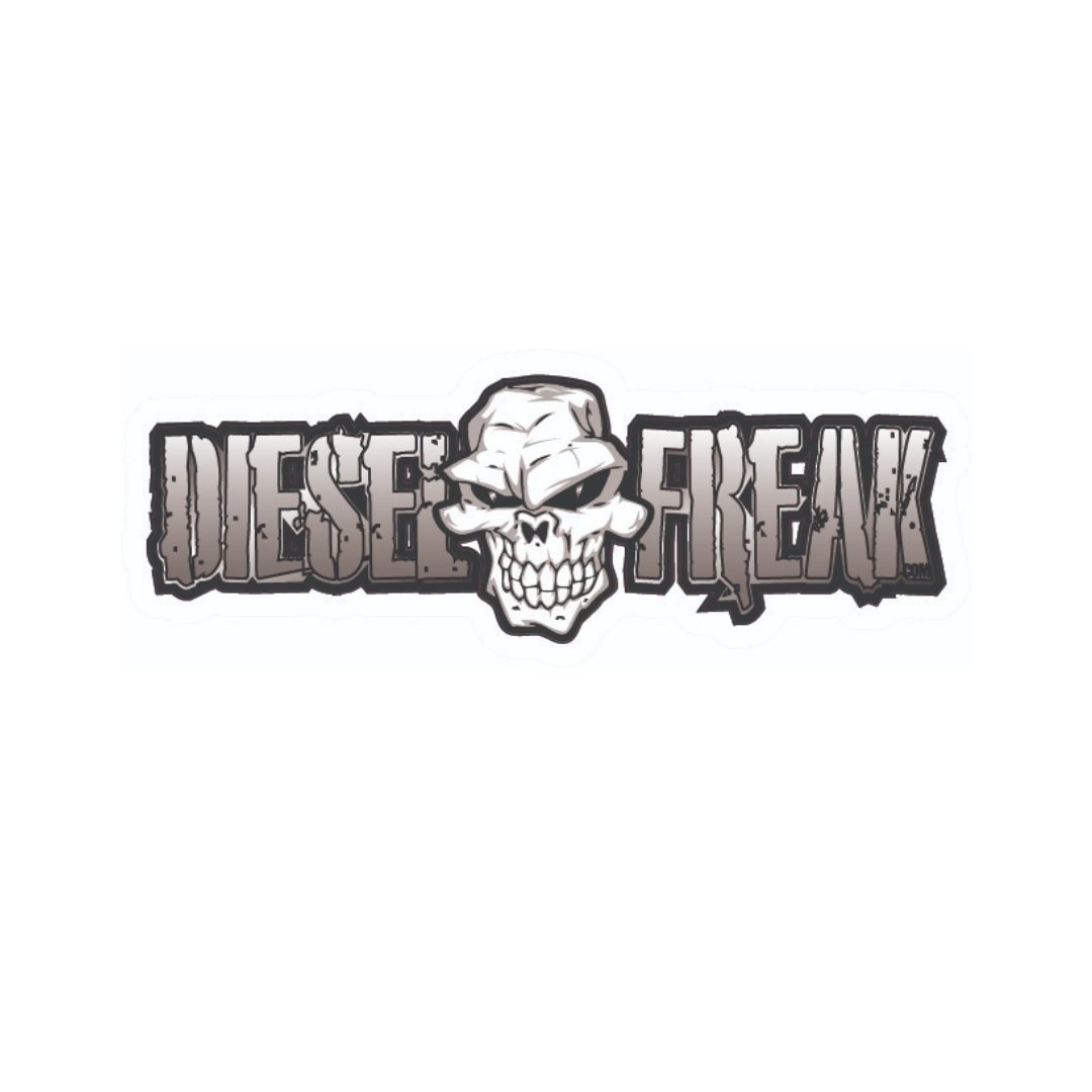 Long DF Skull Chrome Decal - Diesel Freak