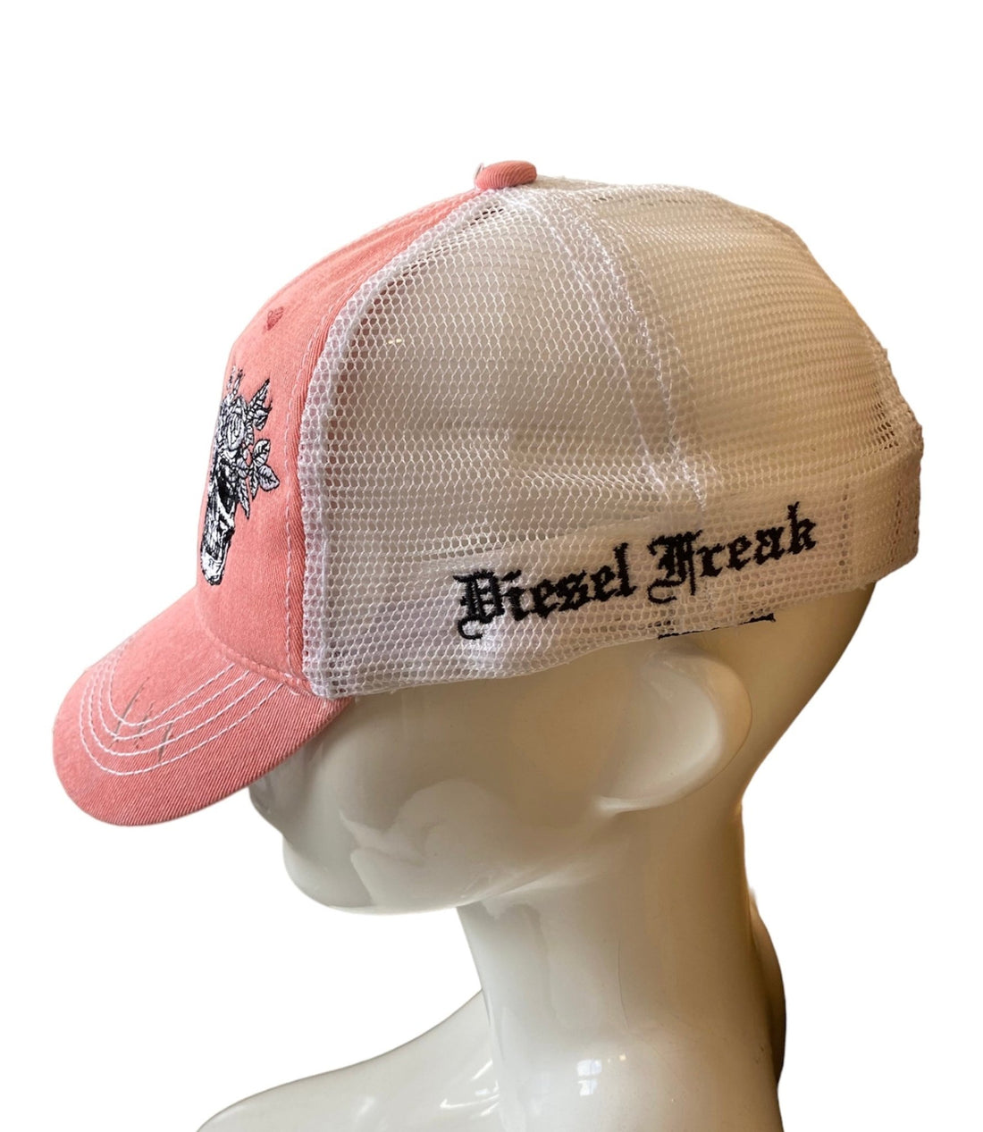 Peach Flower Head Skull Hat - Diesel Freak