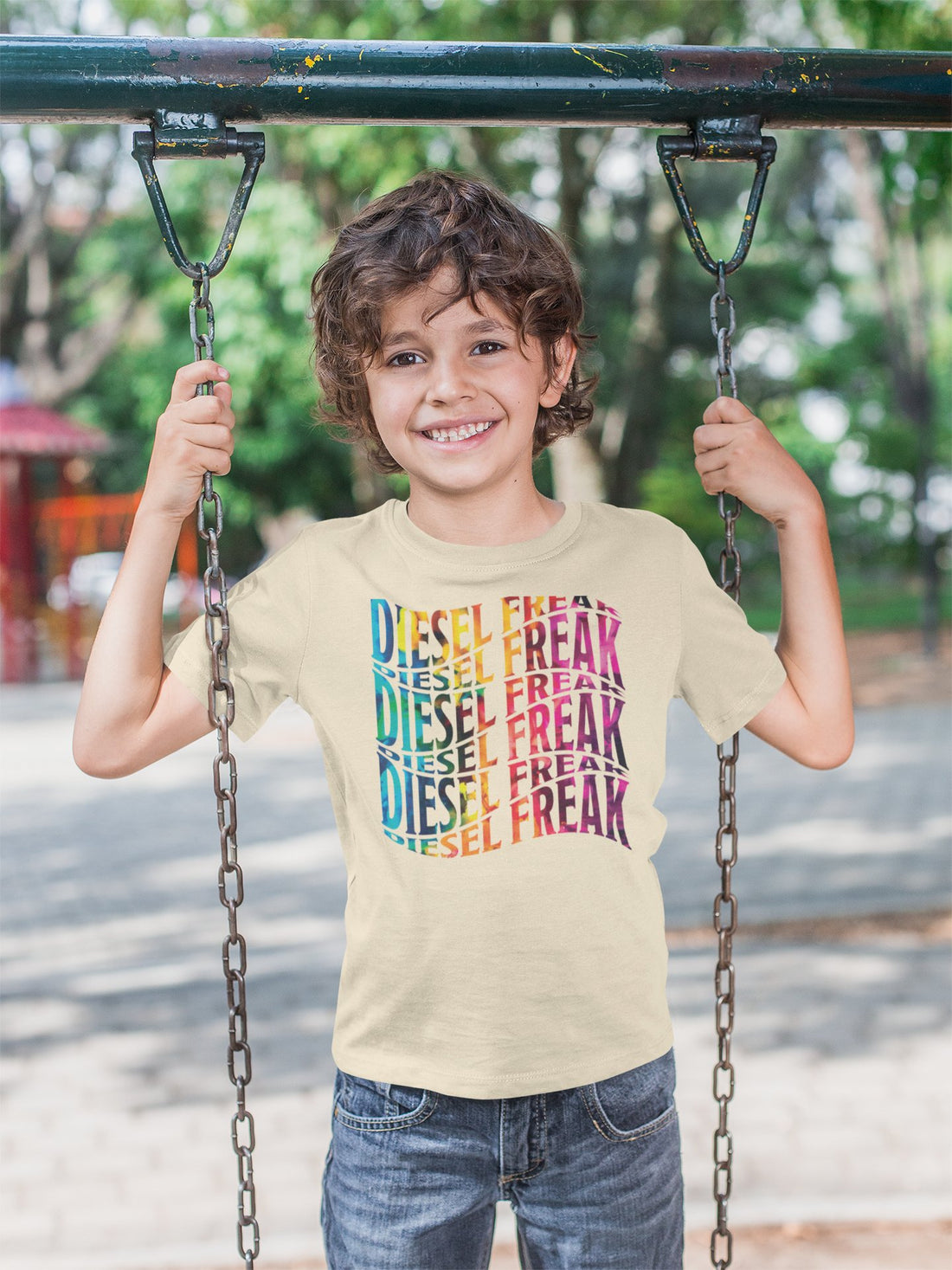 Rainbow Swoosh Youth Tee - Diesel Freak