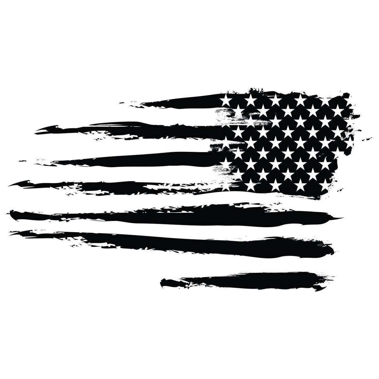 Tattered American Flag 8" Decal - Diesel Freak