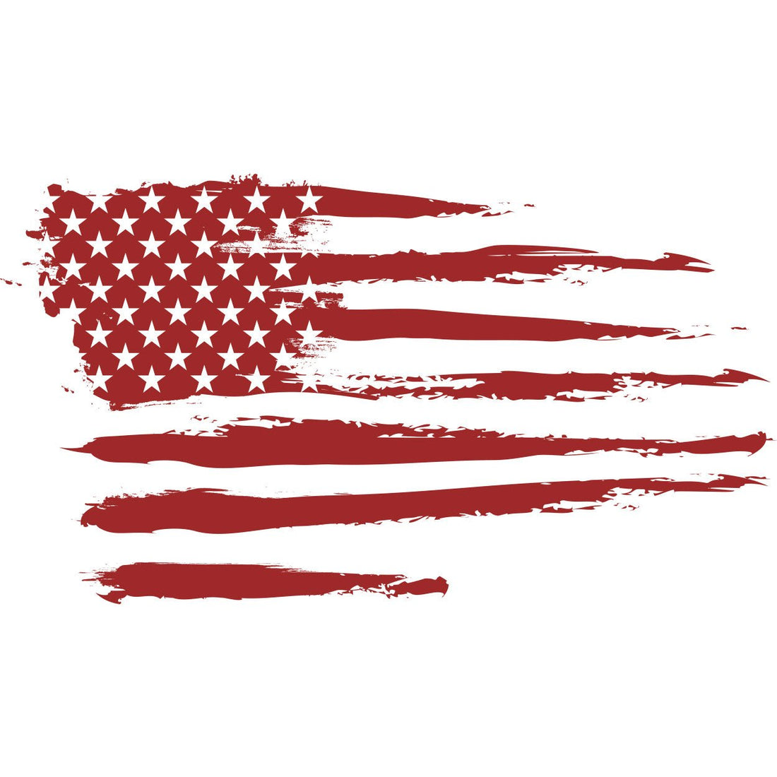Tattered American Flag 8" Decal - Diesel Freak