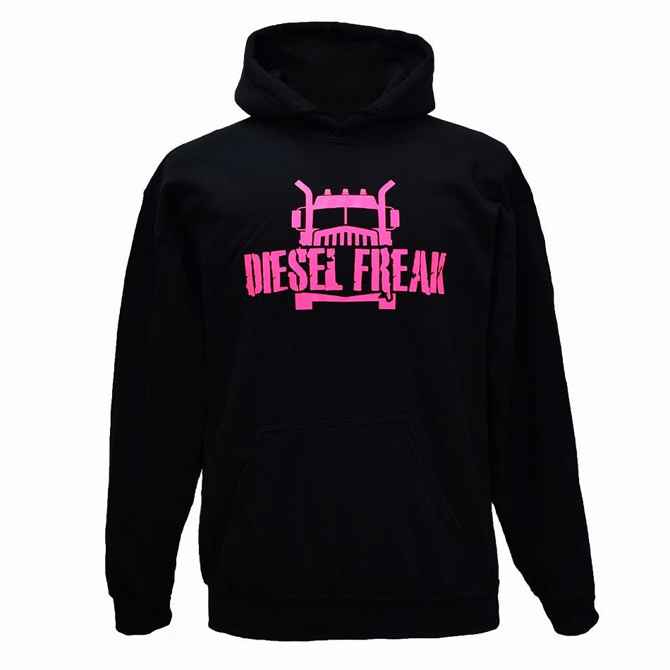 Truckin Freak Black & Pink Adult Hoodie - Diesel Freak