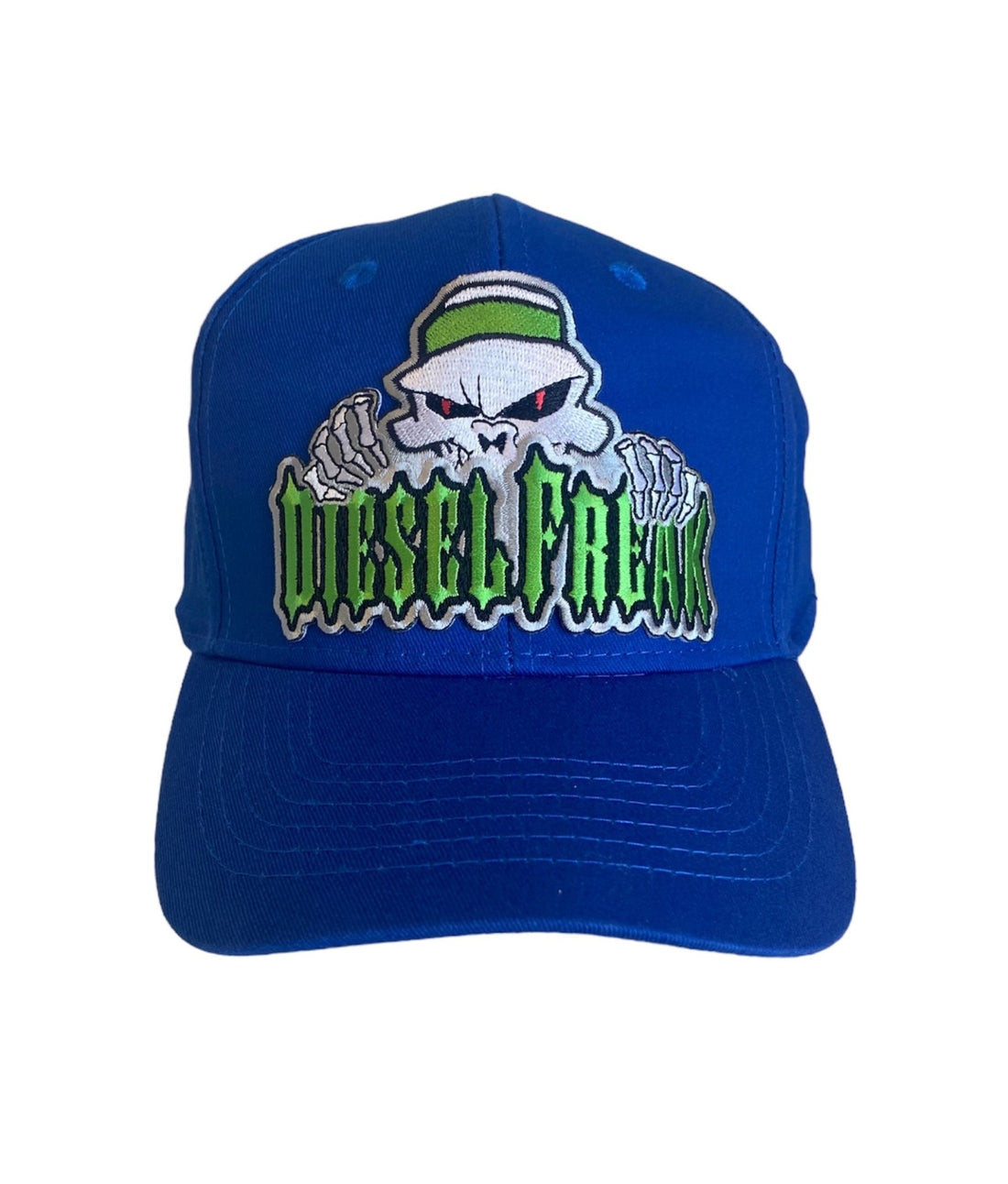 Youth Green Peeping Skully On Royal Blue Hat - Diesel Freak