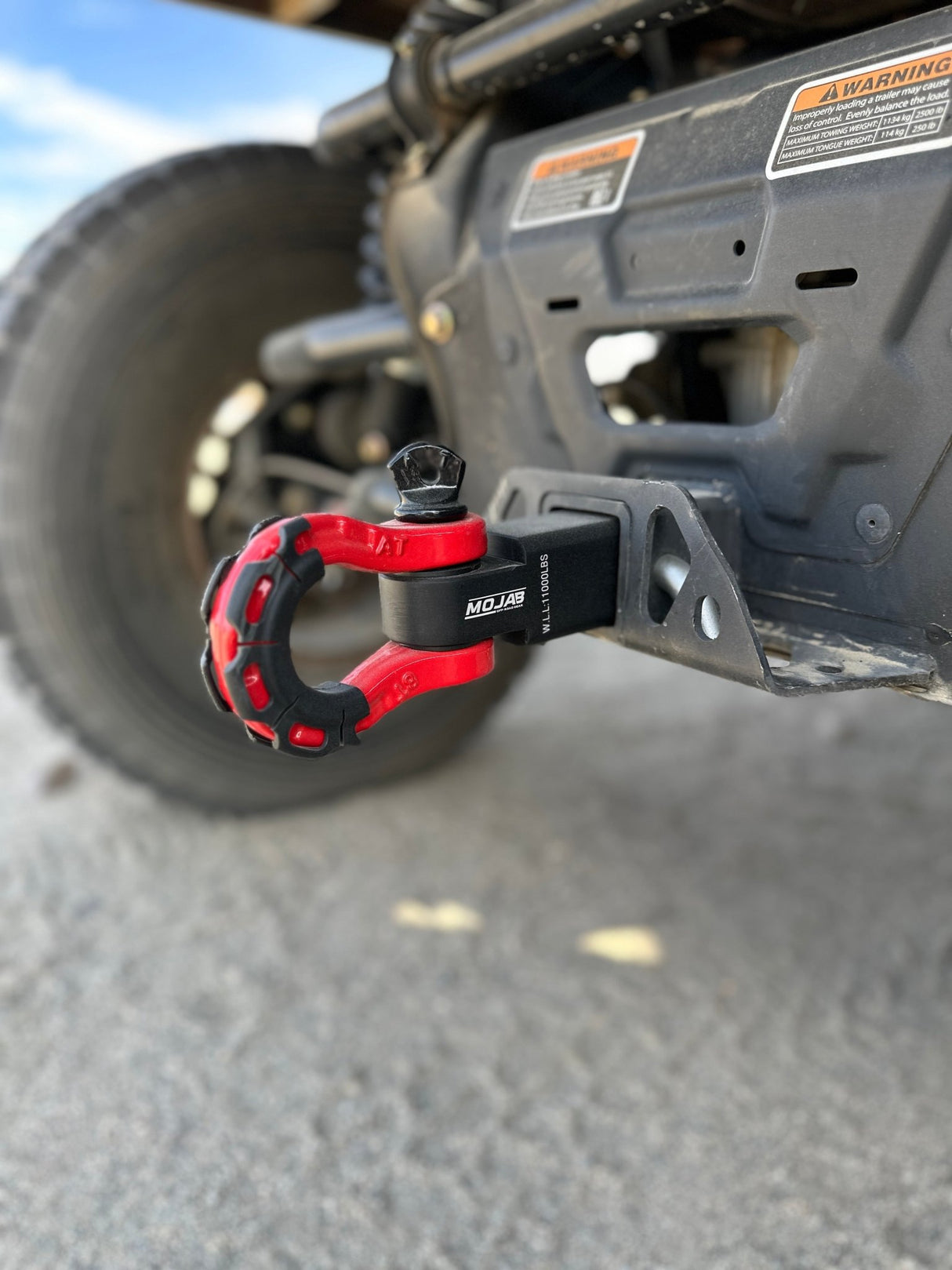 2'' Aluminum Hitch Receiver with Steel D-Shackle (LIFETIME WARRANTY) - Diesel Freak