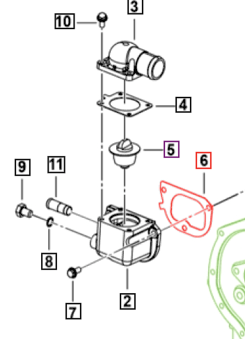 2018 - 2022 GASKET THERMOSTAT HSG - Diesel Freak