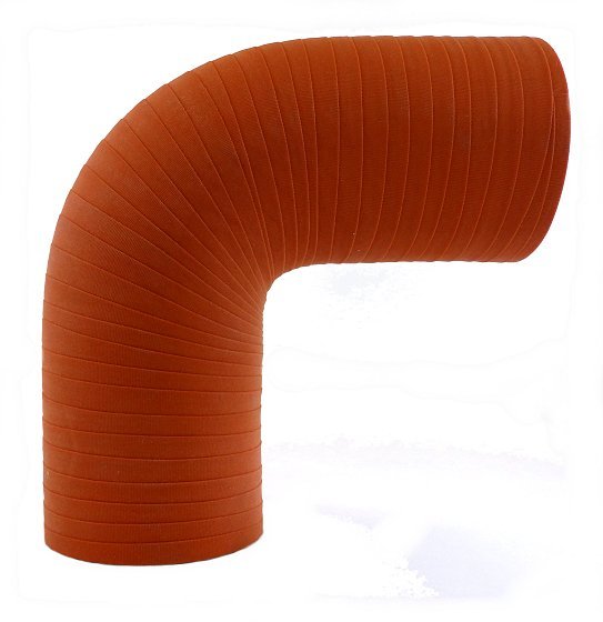 3" ID - Matte Red 90 degree elbow - Aramid 500 Degrees - Diesel Freak