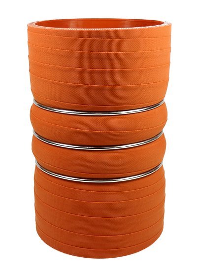 3.5" ID X 6" Long - Matte Red - Aramid 500 Degrees - Diesel Freak