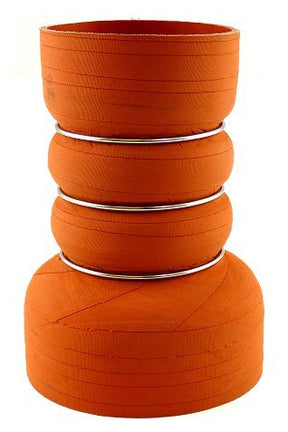 4" ID to 3" ID X 6" Long - Matte Red - Aramid 500 Degrees - Diesel Freak