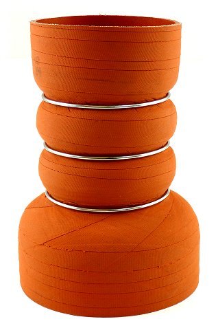 4" ID to 3" ID X 6" Long - Matte Red - Aramid 500 Degrees - Diesel Freak