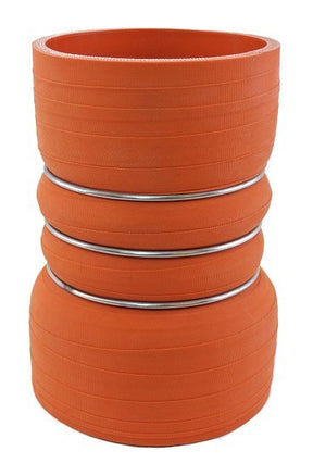 4" ID to 3.5" ID X 6" Long - Matte Red - Aramid 500 Degrees - Diesel Freak