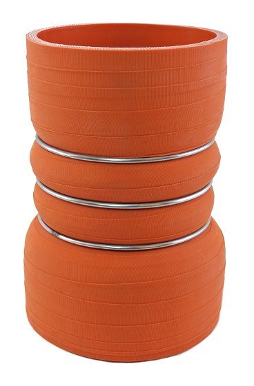4" ID to 3.5" ID X 6" Long - Matte Red - Aramid 500 Degrees - Diesel Freak
