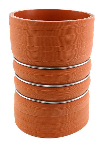 4" ID X 6" Long - Matte Red - Aramid 500 Degrees - Diesel Freak
