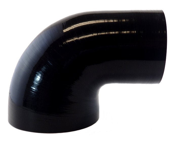 4" to 3" ID Gloss Black 90 degree elbow - Compact - Diesel Freak