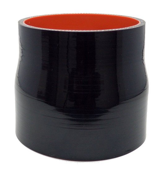 4.5" ID to 4" ID X 4" Coupler - Gloss Black - Long Version - Diesel Freak