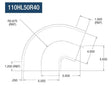 5" ID to 4" ID - 110 Degree Reducing - Rubber - Diesel Freak