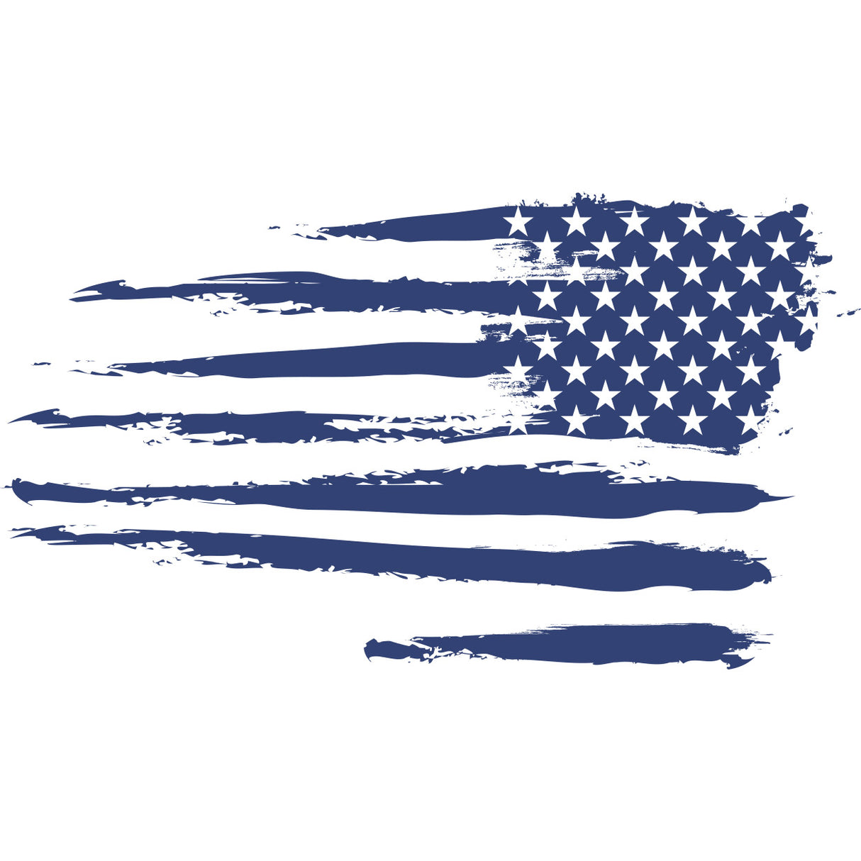 Tattered American Flag 8" Decal - Diesel Freak