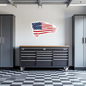 American Flag Garage Wall Decal - Diesel Freak