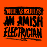 Amish Electrician - Safety Yellow Hi - Vis T-Shirt - Diesel Freak
