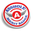 Asshole Merit Badge 5 Inch Decal - Diesel Freak