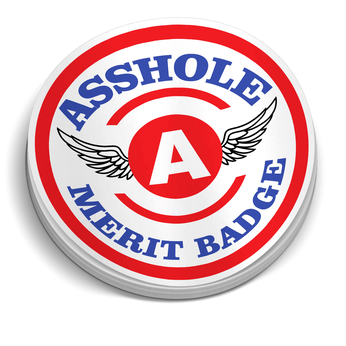 Asshole Merit Badge 5 Inch Decal - Diesel Freak