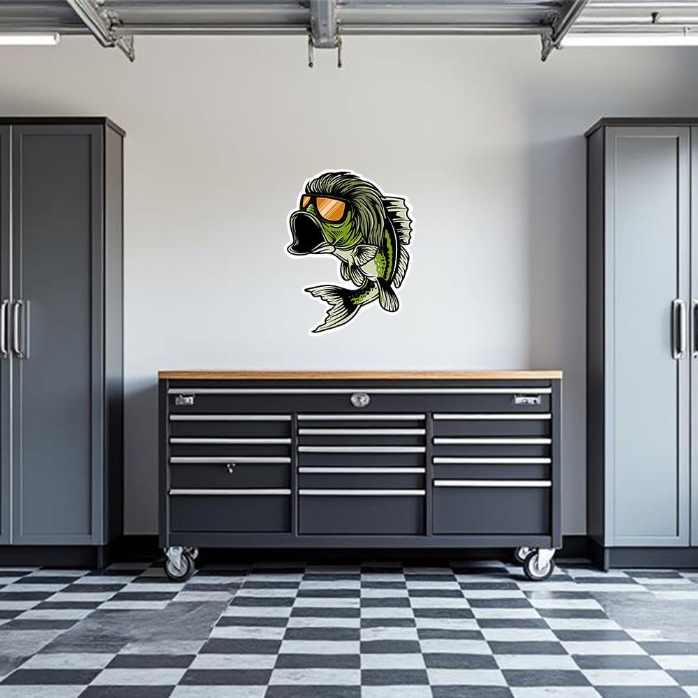 Bass Mullet Garage Wall Decal - Diesel Freak