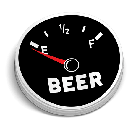 Beer Gauge Hard Hat Decal - Diesel Freak