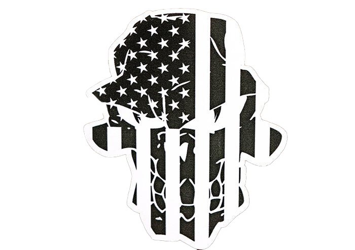 Blacked out Flag Skully - Decorative Magnet - Diesel Freak