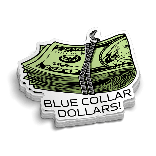 Blue Collar Dollars - Hard Hat Decal - Diesel Freak