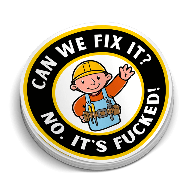 Can We Fix It - Hard Hat Decal - Diesel Freak