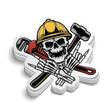 Construction Skeleton - Hard Hat Decal - Diesel Freak