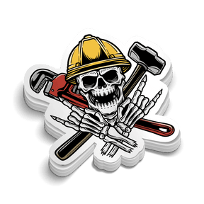 Construction Skeleton - Hard Hat Decal - Diesel Freak
