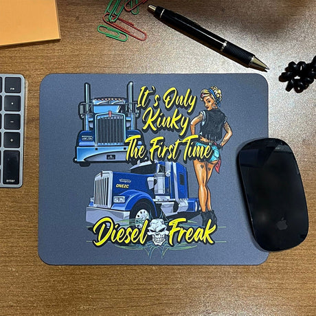 Diesel Freak Kinky Truck Neoprene Mouse Pad - Diesel Freak