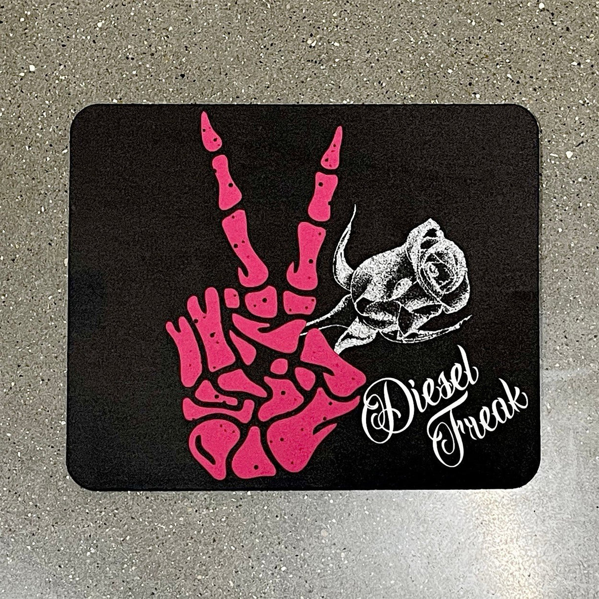 Diesel Freak Roses Peace Sign Neoprene Mouse Pad - Diesel Freak