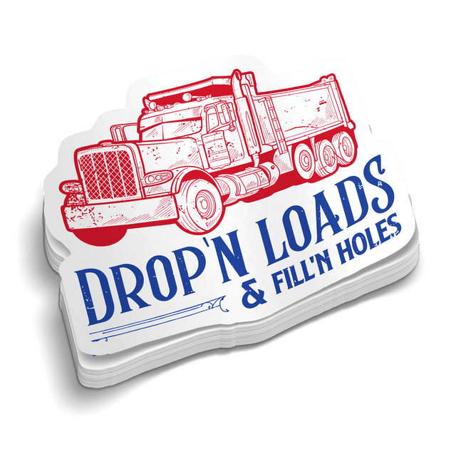 Dropin' Loads Hard Hat Decal - Diesel Freak
