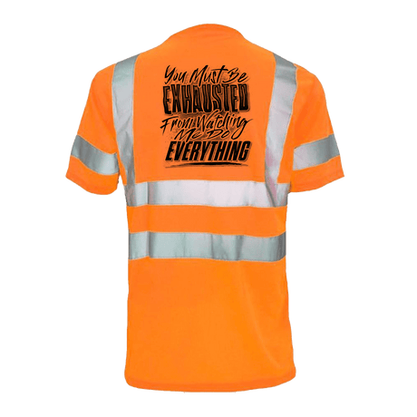 Exhausted - Reflective Safety T-Shirt - Diesel Freak