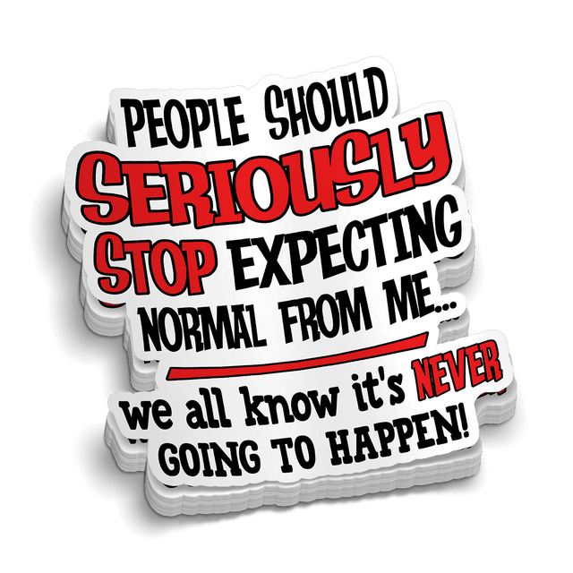 Expecting Normal Hard Hat Decal - Diesel Freak