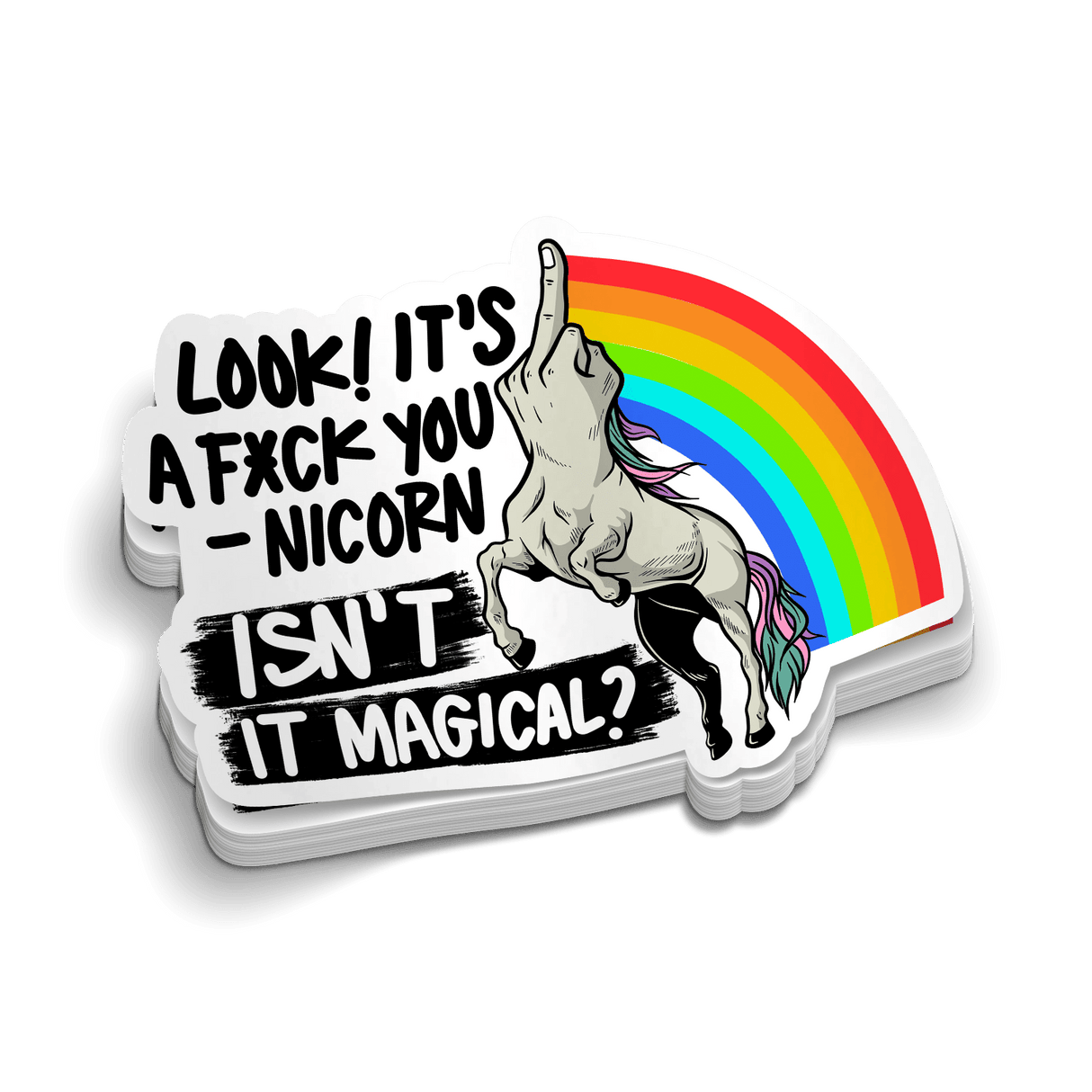 F*ck Younicorn - Hard Hat Decal - Diesel Freak