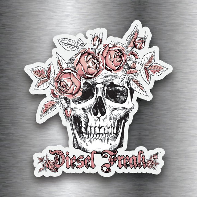 Floral Skull Magnet - Diesel Freak