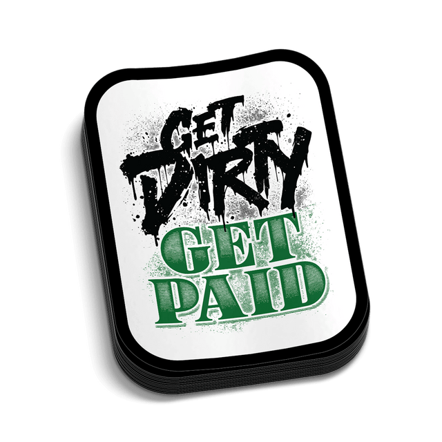 Get Dirty Hard Hat Decal - Diesel Freak