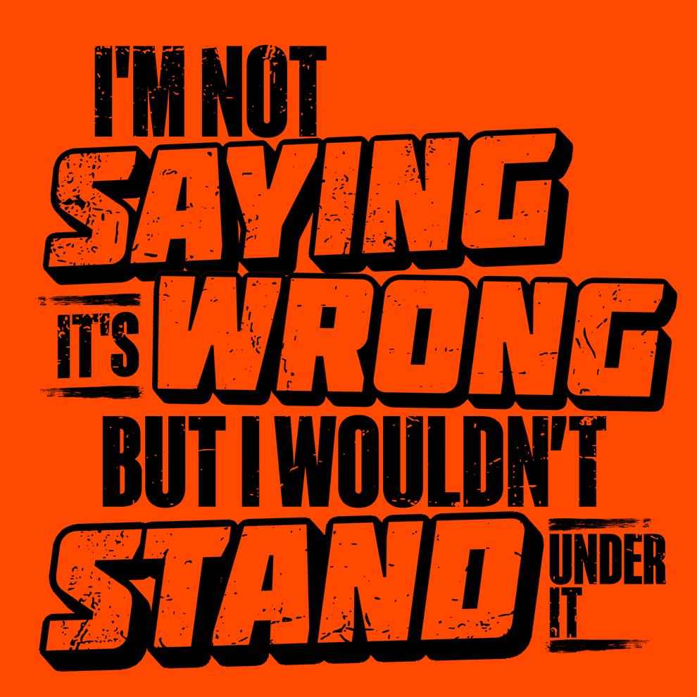 I Wouldn't Stand Under It - Safety T-Shirt - Diesel Freak