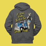 Kinky Pin - Up Grey Hoodie - Diesel Freak