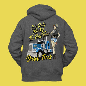 Kinky Pin - Up Grey Hoodie - Diesel Freak
