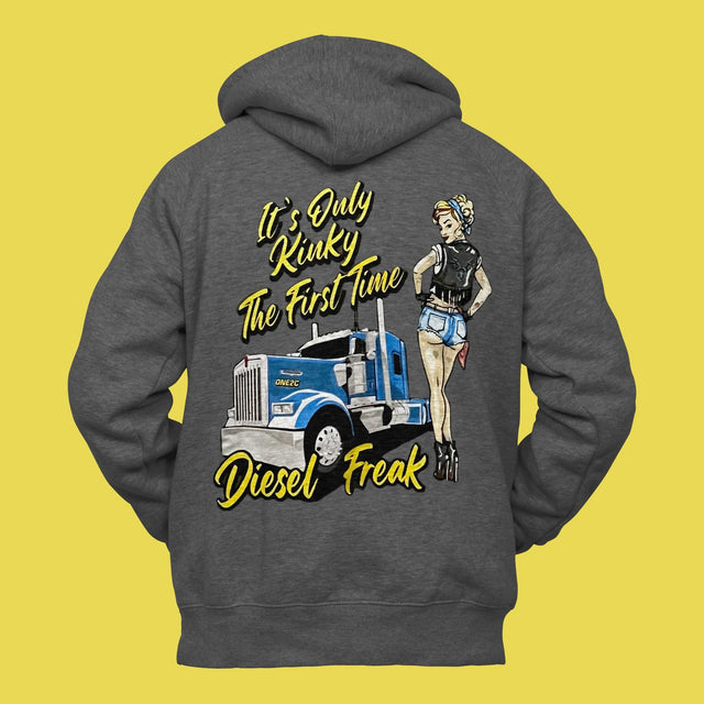 Kinky Pin - Up Grey Hoodie - Diesel Freak