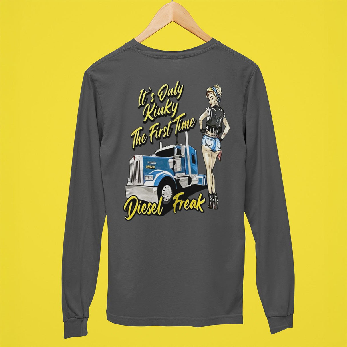 Kinky Pin - up Grey Long Sleeve - Diesel Freak