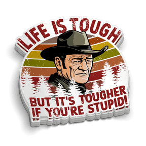 Life Is Tough Hard Hat Decal - Diesel Freak