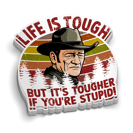 Life Is Tough Hard Hat Decal - Diesel Freak