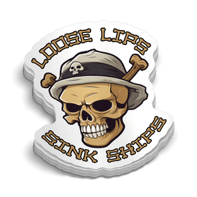 Loose Lips Hard Hat Decal - Diesel Freak