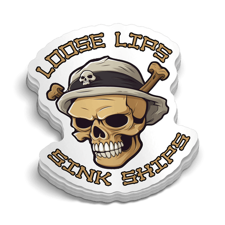 Loose Lips Hard Hat Decal - Diesel Freak